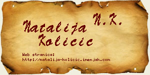Natalija Količić vizit kartica